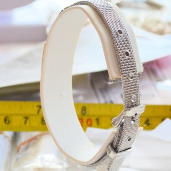 ARMY or ARMY MOM Stainless Steel Mesh Bracelet 6" - 8" - Picture 2 of 2